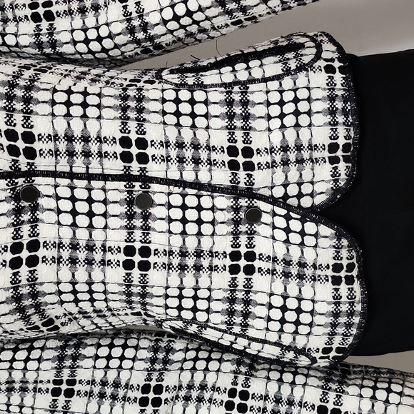 Eccoci White/Black Women's Blazer‎ Jacket size 8 Medium - Picture 4 of 11